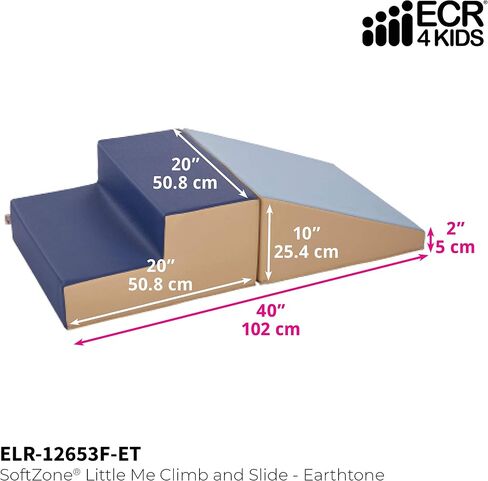 ECR4Kids SoftZone Little Me Play Climb and Slide, Earthtone (2-Piece) in Saudi Arabia