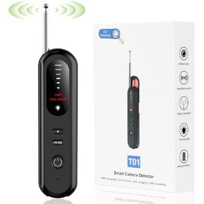 Hidden Camera Detector for Travel, Hidden Camera, Bug, GPS & RF Detector for Bugged Cameras, GPS Trackers– Hotel/Home/Public Restroom/Car, Bug Detectors and Spy Cameras Finder for Women and Men, Black