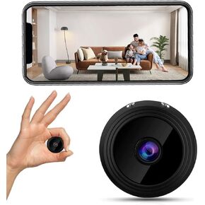 WiFi Camera Night Vision - Motion Detection Nanny Camera - Small Wireless Cam for Home/Nanny Monitor Pan/Motion Detection - HD 1080P