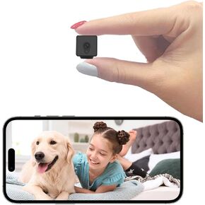 Wireless WiFi Security 4K Camera Home Mini Smart Indoor Camera Small Outdoor Portable Cameras Tiny House Nanny Pet Dog Cam Battery Life Powered Body Camera 148 Wide Angle Night Vision Motion Detection