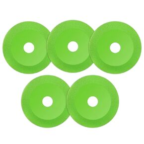 SUNJOYCO 5PCS 4.5'' Glass Cutting Disc, Diamond Cutting Blade Disc, Ultra-Thin Saw Blade Wheel for Angle Grinder and Grinding Glass Ceramic Green