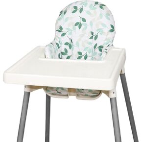 for IKEA High Chair Cushion, for Antilop High Chair Cushion, Cushion High Chair, High Chair Pad for IKEA Antilop Highchair, Cotton Non-Slip, Soft, Baby Sitting More Comfortable (Green Leaf)
