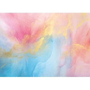 LYWYGG 7x5ft Watercolor Cloud Photography Backdrop Colorful Gradient Cloud Backdrops CP-606