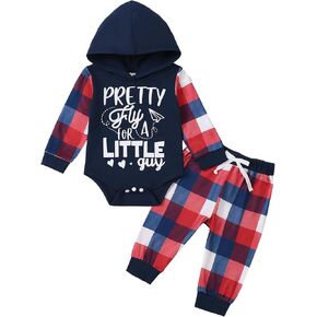 NZRVAWS Baby Boy Clothes Newborn Boy Outfit 0 3 6 12 18 Months Toddler Hoodie Romper Long Pant Infant Clothing