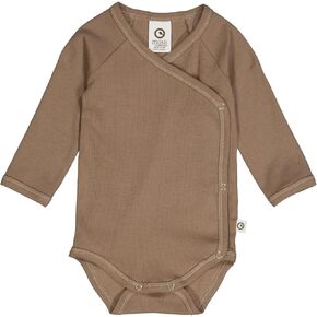 Organic Cotton RIB Body with Cross Closure | Baby Sweater with Snap-Buttons, Machine Washable, Ideal for Baby Girl Clothes