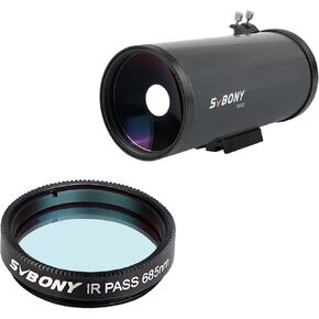 MK90 Telescope for Adults Astronomy 90mm Aperture 1250mm Focal Length Compact Catadioptric Telescope Bundle with SV183 1.25'' Telescope IR Pass Filter, for Moon, Saturn Planets Astrophotography