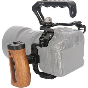 NICEYRIG R5 R6 Series Cage Kit with Top & Side Handles for Canon EOS R5 II/R5/R5C/R6 II/R6, Camera Video Stabilizer with Quick Release Plate for Arca-Style Cold Shoes