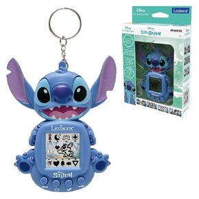 Lexibook ، Disney Stitch ، أفضل وحدة التحكم في الألعاب المحمولة ، الرفيق التفاعلي والتعليمي للأطفال ، فئات الألعاب 8 ، الشاشة الملونة ، الأزرق ، JLMB10D