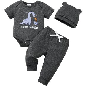 SUNNY PIGGY Baby Boy Clothes Infant Newborn Outfits Short Sleeve Romper Long Pants Set Summer Clothing 0-18M