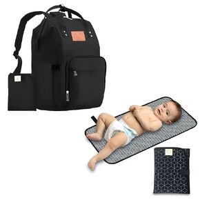 KeaBabies Diaper Bag Backpack and Portable Diaper Changing Pad - Waterproof Multi Function Baby Travel Bags - Waterproof Foldable Baby Changing Mat - Travel Diaper Change Mat - Lightweight Pads