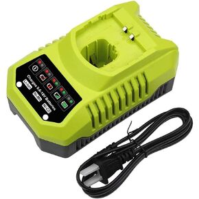 P117 Dual Chemistry IntelliPort Charger Replacement for Ryobi P117 P118 P119 Charger Compatible with Ryobi 18V 14.4V 12V 9.6V Lithium Ni-Cd&Ni-Mh Battery P100 P102 P103 P105 P107 P108 1400670 Battery