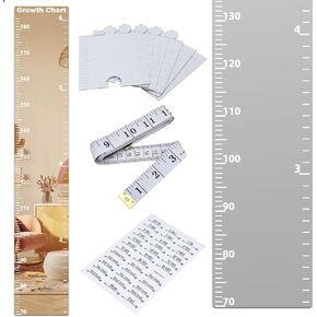Growth Chart Mirror,Mirror Growth Chart for Wall, Growth Chart Mirror for Wall,Children's Growth Chart Mirror, Puzzle Mirror Growth Chart, Foldable Height Measuring Mirror, Bedroom Wall Decor