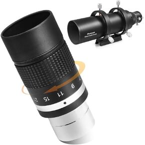 Astromania 60mm Finder & Guidescope Kit - Bundle with - 1.25" 7-21mm Zoom Eyepiece