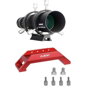 SVBONY SV106 Guide Scope with Helical Focuser Bundle with SV211 Dovetail Base (2 Items)