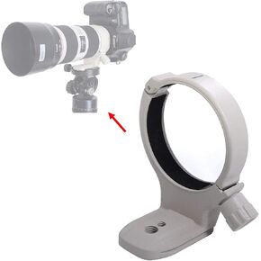 iShoot Metal Lens Support Collar Tripod Mount Ring for Canon EF 70-200mm f/4L USM, EF 70-200mm f/4L IS USM, EF 400mm f/5.6 L USM, EF 80-200mm f/2.8L -Bottom is Camera Quick Release Plate