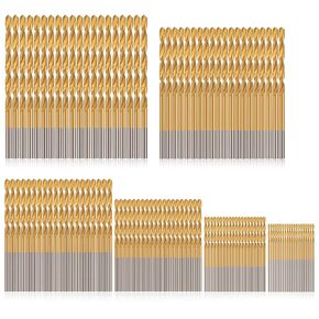 COMOWARE 120 Pcs Metric Drill Bit Set -Titanium Small Drill Bit Set, HSS, Micro Drill Bit for Wood, Plastic, Steel, (1 mm to 3.5 mm)