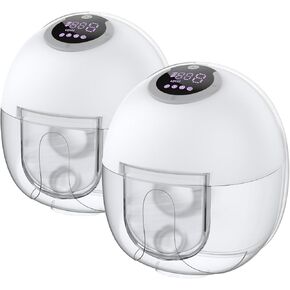Electric Wireless Breast Pump, Wearable Breast Pump, Ultra-Lightweight Hands Free, with 4 Modes & 9 Levels, LCD Display，Upgraded Leak-Proof Design & Low Noise