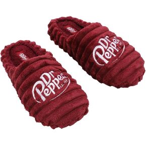 Bioworld Dr Pepper Logo Adult Red Scuff Slippers