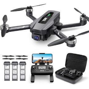 GPS Drone with 4K EIS UHD Camera for Adults Beginner, TSRC M7 FPV Quadcopter with Long Control Range, 3 Batteries 90 Min Flight Time, Brushless Motor, 5GHz Transmission, Smart Return Home, Follow Me