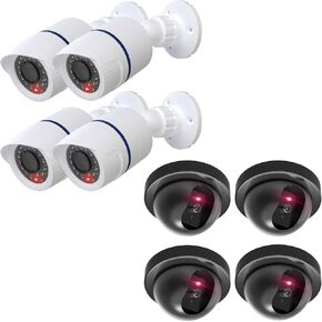 WALI Bundle – 2 Items: Fake Dome Cameras and Dummy Bullet Cameras