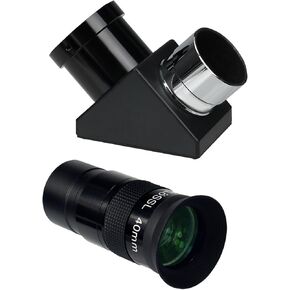 SVBONY Plossl Telescope Lens 40mm Bundle with SV221 90 Degree Diagonal Mirror, Telescope Accessory for Astronomy Visual Kit
