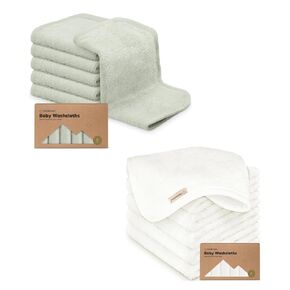 Keababies 6-Pack Baby Washcloths - Soft Viscose Derived from Bamboo Washcloth, Baby Wash Cloths, Baby Wash Cloth for Newborn, Kids, Bath Baby Towels, Face Towel, Face Cloths for Washing Face