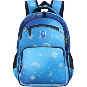 Kids Backpack with Pencil Case, Glitter Galaxy Elementary School Girls School Bag Large 16 Inch Bookbag with Letter E Sparkling Sequin Tower Design