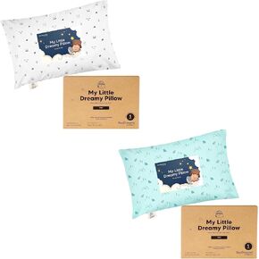 KeaBabies Mini Toddler Pillow with Pillowcase - 9x13 My Little Dreamy Mini Pillow, Organic Toddler Pillows for Sleeping, Kids Pillow, Small Pillows, Travel Pillows for Sleeping, Toddler Bed Pillows