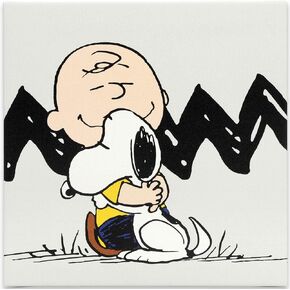 Open Road Brands Peanuts Snoopy Balloon Adventure Gallery Wrapped Canvas Wall Decor - Adorable Snoopy Wall Art for Kids' Bedroom or Nursery