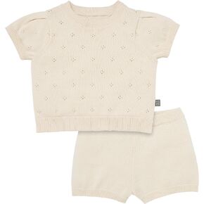Modern Moments by Gerber Baby Girls 2-piece Sweater Knit Set (Top & Shorts)
