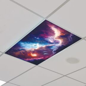 Outus 4 Pcs Fluorescent Light Cover Classroom Lighting Cover with 10 Magnets Light Filter Magnetic Ceiling Panel Decoration 2 x 4 ft (23.62 x 47.24 in) Reduce Glare for Office School(Peak)