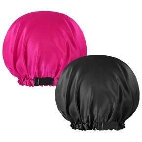WSICSE 2 Pcs Baby Bonnet, Adjustable Double Layer Satin Bonnet for Kids Toddler Sleeping