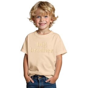قميص Sofeon Big Brother Toddler Baby Boy الذي تمت ترقيته إلى Big Brother Puff Print T-Shirt Summer Summer Summer Tees Tees
