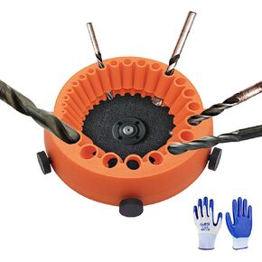 Drill Bit Sharpener, Drill Bit Sharpener for all bit, 1/16" to 1/2" Bits, Powered by 125mm Angle Grinder, Eco-Friendly PLA Design for High-Speed Steel, Masonry, Carbide, Cobalt & Tin-Coated Bits etc