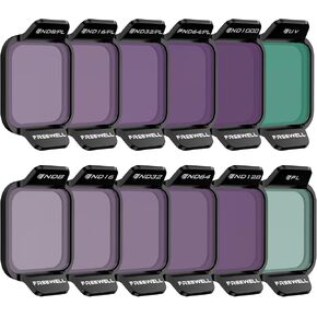 Freewell All Day 12 Pack - ND, ND/PL, UV, PL Filters for DJI Flip Drone