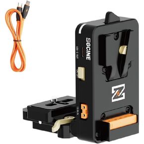 Zgcine VM-VP4 Lapped Equip Lapped Plate V-Mount مع USB PD ، D-TAP ، إخراج BP ، لوحة بطارية مقبولة القابلة للدوار مع تصميم تلسكوبي لبطارية مونب