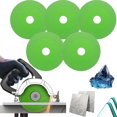 Rock Slab Grinding Disc, Glass Cutting Disc, Discos para Cortar Ceramica, 1mm Ultra-Thin Diamond Cutting Saw Blade for Smooth Cutting, Grinding of Glass, Jade, Crystal, Wine Bottles, Tile (5) in Kuwait