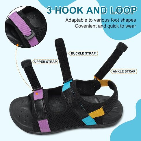 JOINFREE Womens Orthopedic Walking Hiking Sandals Adjustable Open Toe Sports Water Sandals with Plantar Fasciitis Arch Support Thick Athletic Cushion Outdoor Beach Sandals in Saudi Arabia