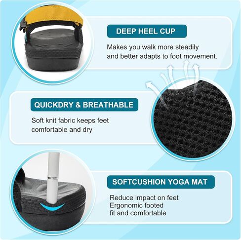 JOINFREE Womens Orthopedic Walking Hiking Sandals Adjustable Open Toe Sports Water Sandals with Plantar Fasciitis Arch Support Thick Athletic Cushion Outdoor Beach Sandals in Saudi Arabia