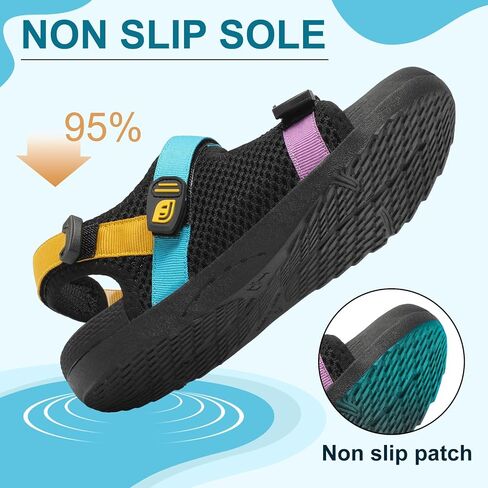 JOINFREE Womens Orthopedic Walking Hiking Sandals Adjustable Open Toe Sports Water Sandals with Plantar Fasciitis Arch Support Thick Athletic Cushion Outdoor Beach Sandals in Saudi Arabia