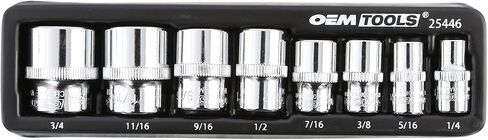 OEMTOOLS 25445 3/8" Drive Super Grip Metric Socket Set, 3/8 Drive Socket Set, Non Slip Sockets, Easy Storage and Transportation in Kuwait