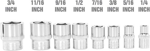 OEMTOOLS 25445 3/8" Drive Super Grip Metric Socket Set, 3/8 Drive Socket Set, Non Slip Sockets, Easy Storage and Transportation in Kuwait
