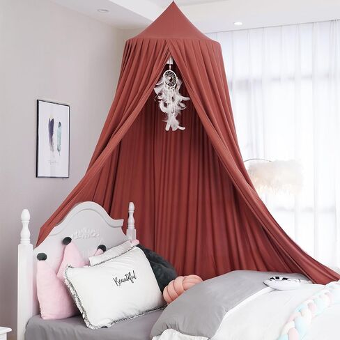 Kids Bed Canopy for Girls Room Canopy for Crib Nursery Blocking Light Hanging Reading Canopy (Ruffle Gray) in Saudi Arabia