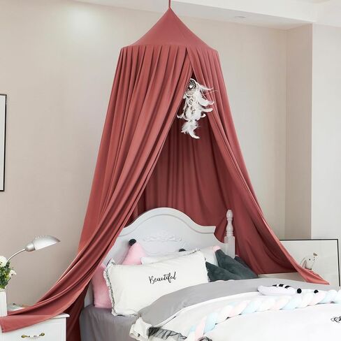 Kids Bed Canopy for Girls Room Canopy for Crib Nursery Blocking Light Hanging Reading Canopy (Ruffle Gray) in Saudi Arabia