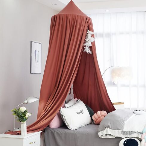 Kids Bed Canopy for Girls Room Canopy for Crib Nursery Blocking Light Hanging Reading Canopy (Ruffle Gray) in Saudi Arabia
