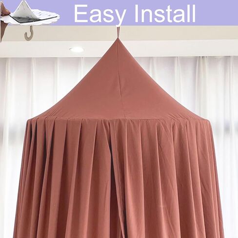 Kids Bed Canopy for Girls Room Canopy for Crib Nursery Blocking Light Hanging Reading Canopy (Ruffle Gray) in Saudi Arabia