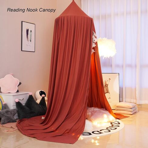Kids Bed Canopy for Girls Room Canopy for Crib Nursery Blocking Light Hanging Reading Canopy (Ruffle Gray) in Saudi Arabia