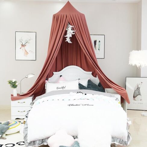 Kids Bed Canopy for Girls Room Canopy for Crib Nursery Blocking Light Hanging Reading Canopy (Ruffle Gray) in Saudi Arabia