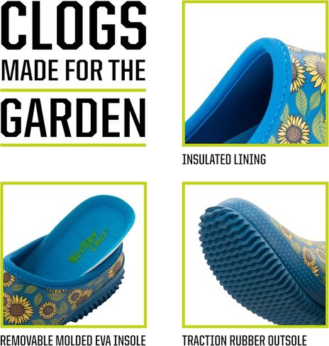 Western Chief Womens Waterproof Clog with Neoprene Lining and Rubber Outsole - Perfect for Garden and Outdoor Wear in Saudi Arabia