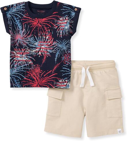 Burt's Bees Baby baby-boys Shirt and Pant Set, Top & Bottom Outfit Bundle, 100% Organic Cotton in Saudi Arabia